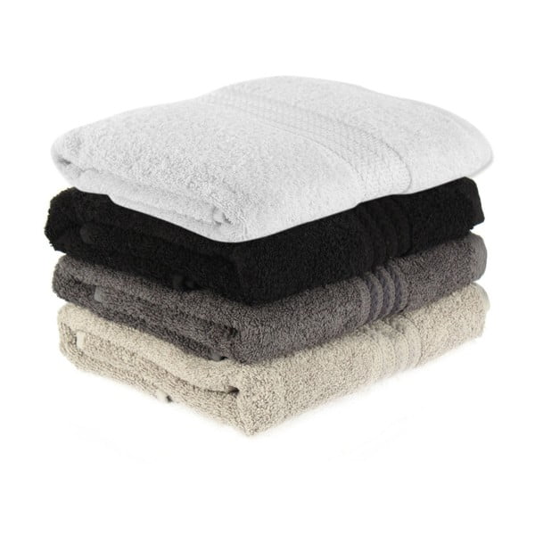 Комплект от 4 памучни кърпи Shadow, 50 x 90 cm - Foutastic-image-1