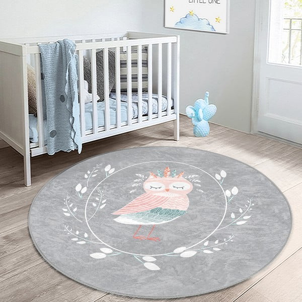 Сив детски килим ø 100 cm Comfort - Mila Home-image-2