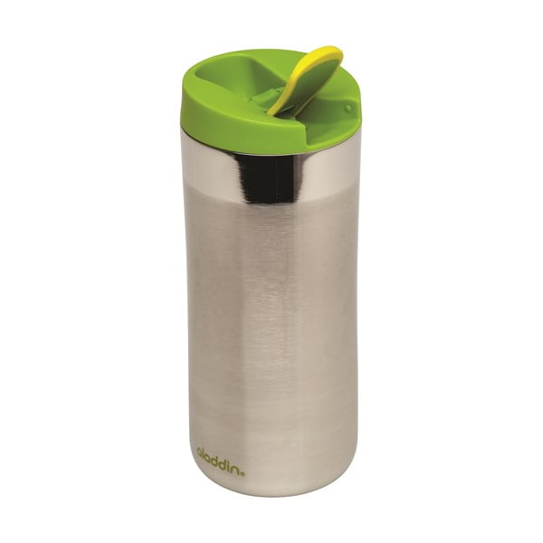 Nerezový termohrnek se zeleným víčkem Aladdin Flip-Seal™, 350 ml