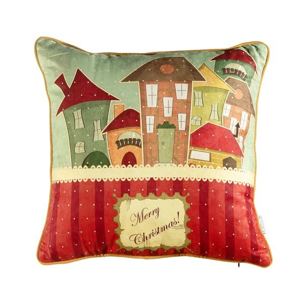 Коледна калъфка за възглавница Mike & Co. NEW YORK Къщи, 43 x 43 cm Comfort - Mike & Co. NEW YORK