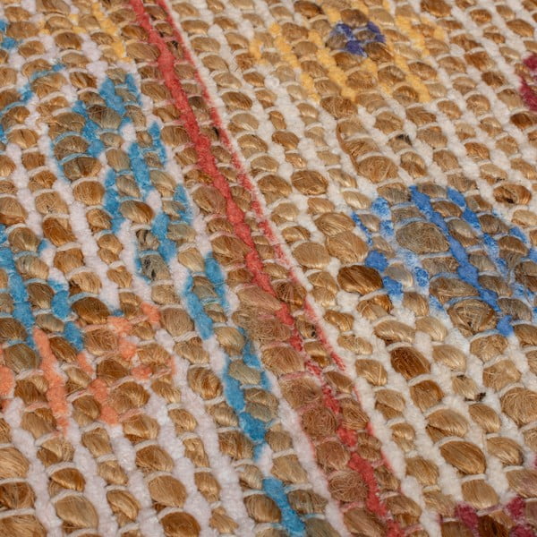 Ръчно изработена пътека със смес от юта в естествен цвят 60x230 cm Taylor Patchwork – Flair Rugs-image-2