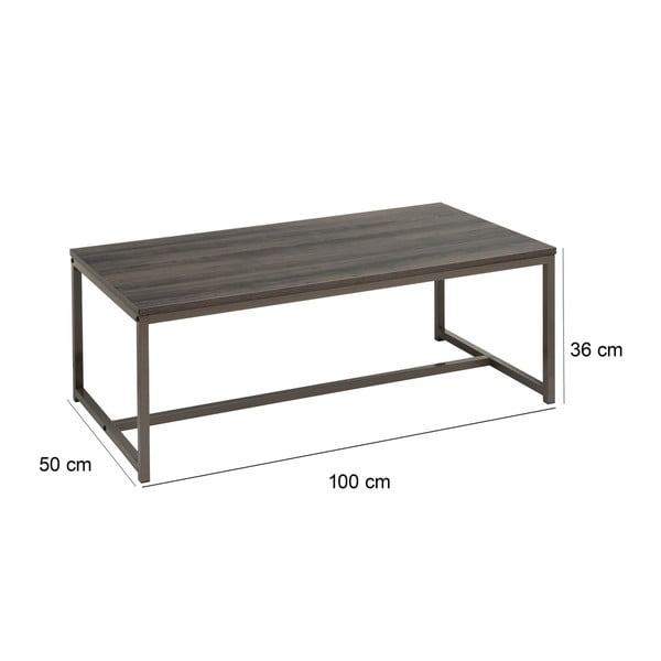 Кафява масичка за кафе 50x100 cm - Casa Selección-image-3