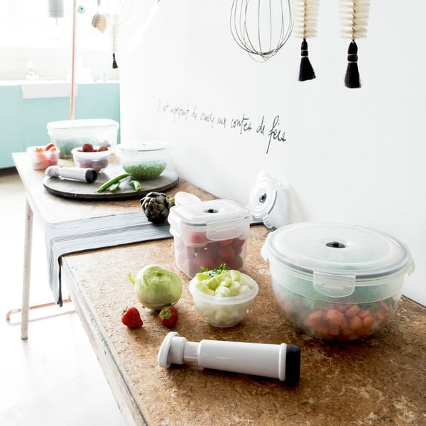 Комплект от 3 кутии за съхранение на храна и вакуумна помпа Flavia - Compactor-image-3