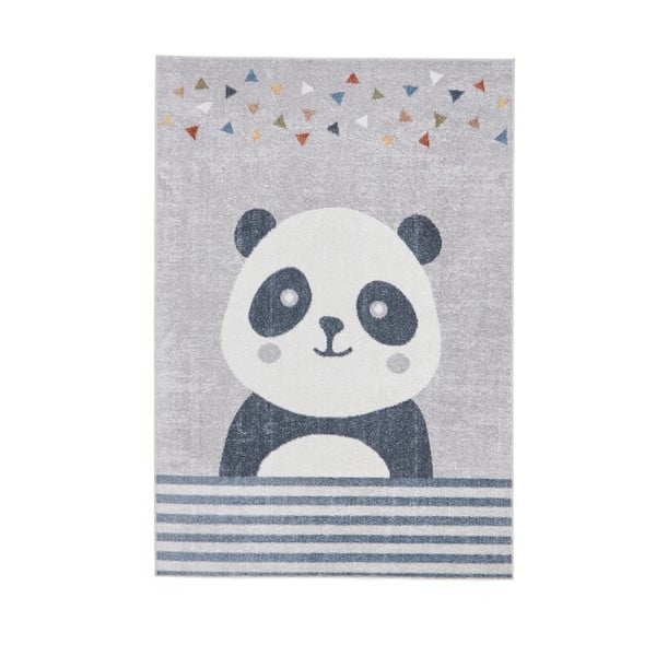 Светлосив детски килим 120x170 cm Vida Kids Panda – Think Rugs