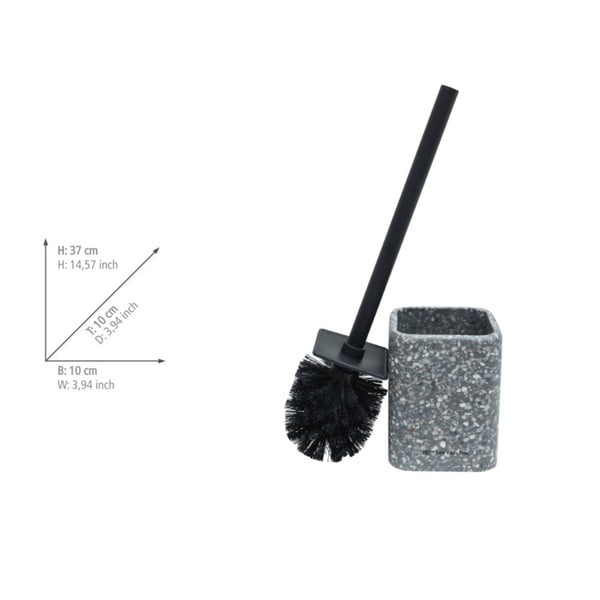 Сива четка за тоалетна от полиресин Tom Tailor T-Terrazzo – Wenko-image-4