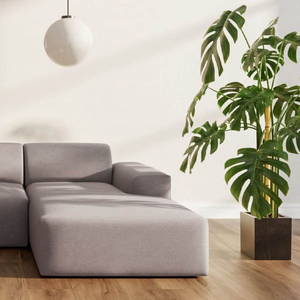 Сив кадифен ъглов диван (десен ъгъл) Villet – Rodier-image-3