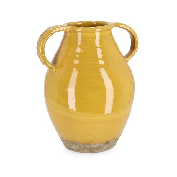 Теракотна ръчна изработка ваза в цвят горчица (височина 31 cm) Daruma – Bizzotto