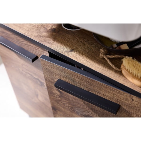 Кафяв шкаф под умивалника в дъб 60x53 cm Set 374 - Pelipal-image-1