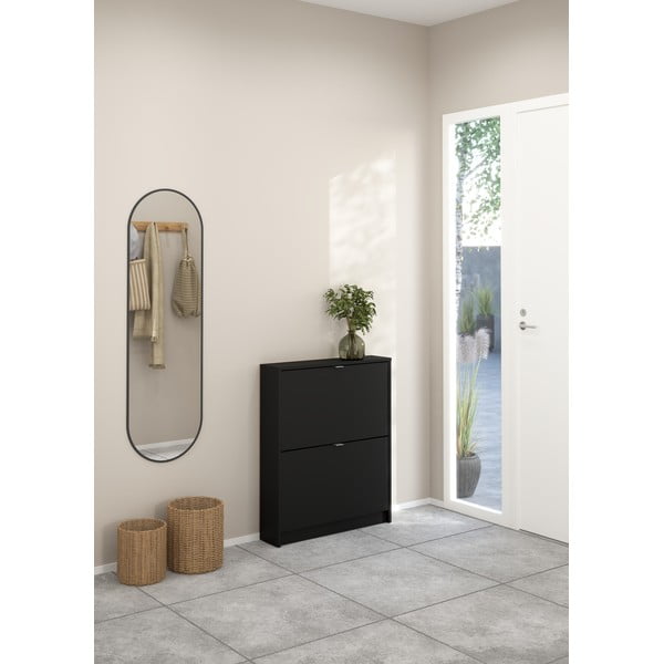 Черна накланяща се стойка за обувки Shoes – Tvilum-image-1