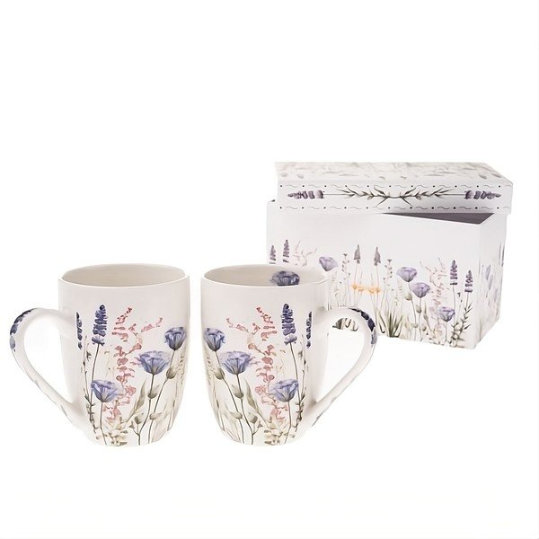 Бели порцеланови чаши в комплект от 2 бр. 350 ml – Dakls