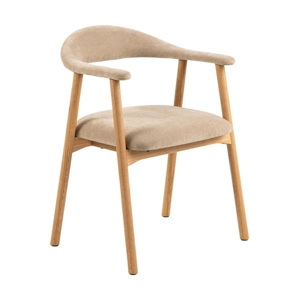 Трапезни столове в бежов и естествен цвят в комплект от 2 броя Addi - Actona