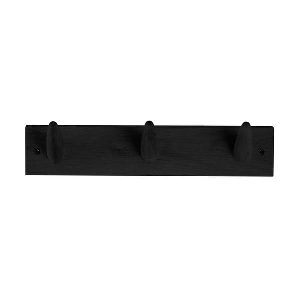 Черна дъбова закачалка за дрехи, широчина 40 cm Uno - Canett