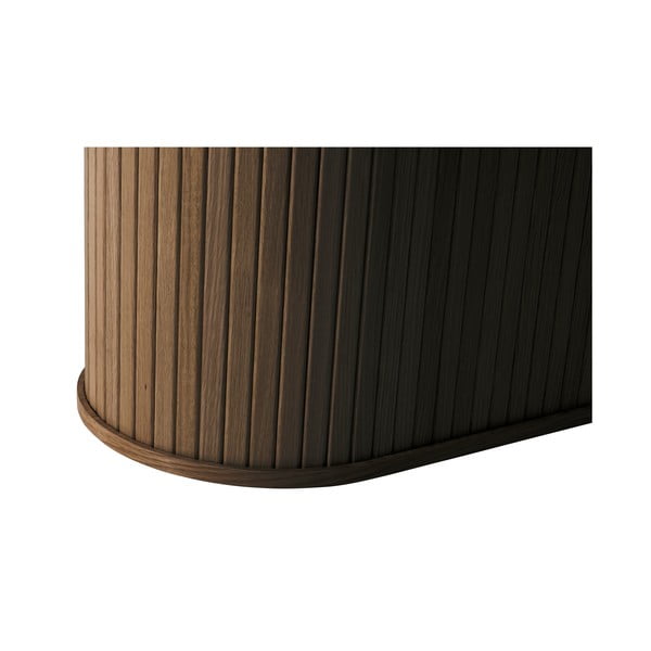 Кафява трапезна маса с дъбов плот 95x180 cm Nola – Unique Furniture-image-4