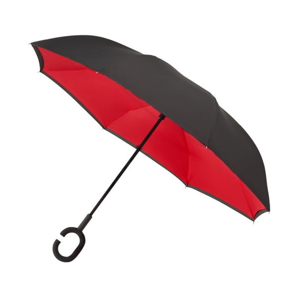 Черно-червен чадър Rever, ⌀ 107 cm - Ambiance