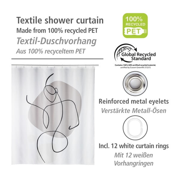 Завеса за душ 180x200 cm Ladyline - Wenko-image-4