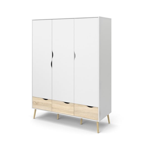 Бял гардероб 147x200 cm Oslo - Tvilum-image-3