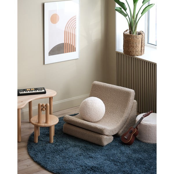 Светлокафяв детски стол от букле Moon – Wigiwama-image-4