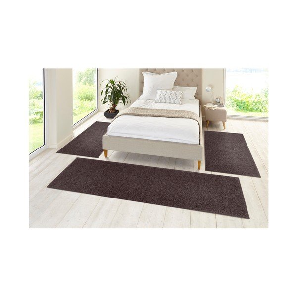 Комплект от 3 антрацитно сиви пътеки Pure - Hanse Home-image-1