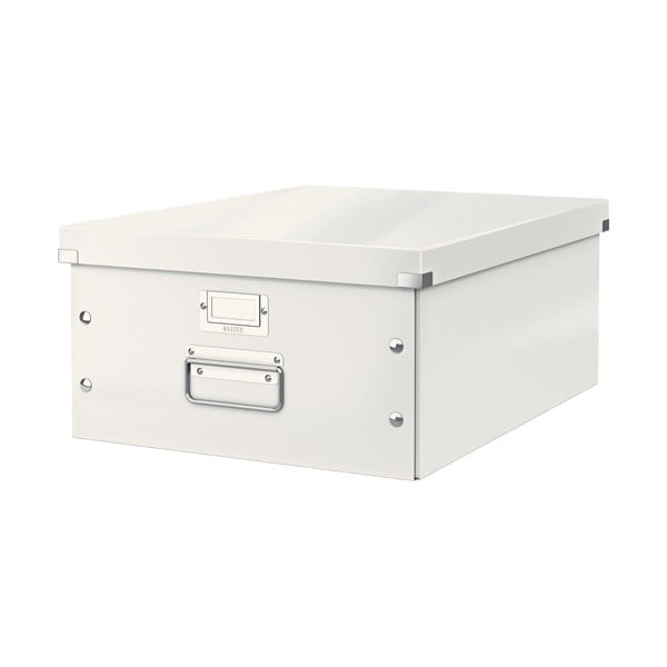 Бяла картонена кутия за съхранение с капак 37x48x20 cm Click&Store – Leitz