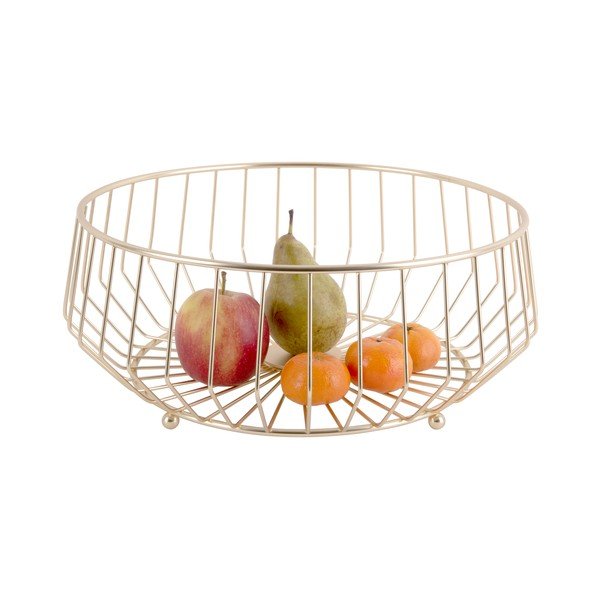 Метална кошница за плодове в златист цвят Linea, ø 34 cm Linea Kink - PT LIVING-image-1