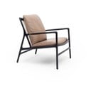 Черно-бежов кожен фотьойл Dedo - Gazzda