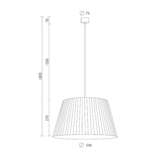Бежово висящо осветително тяло , ⌀ 54 cm Kami - Sotto Luce-image-1