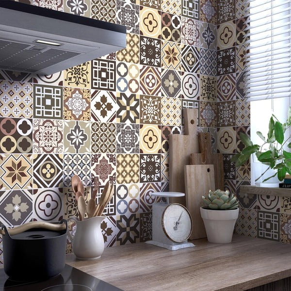 Комплект от 24 стикера за стена Kenjito, 15 x 15 cm - Ambiance-image-1