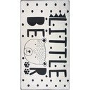 Черно-бял детски килим подходящ за пране 100x160 cm Little Bear – Vitaus