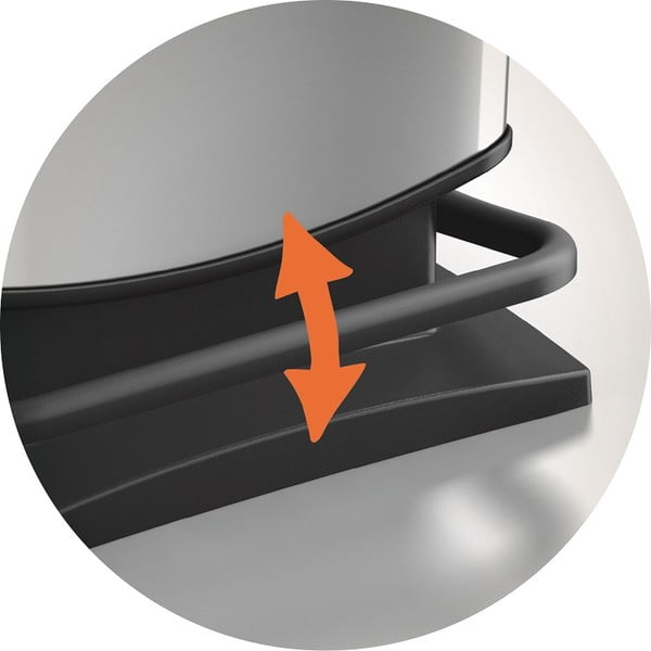 Сив кош за боклук с педали от рециклирана пластмаса 40 л Paso - Rotho-image-4