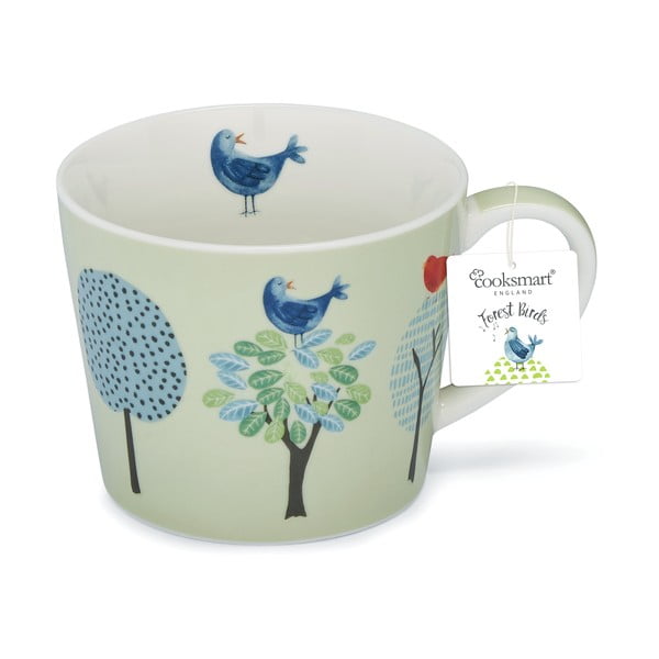 Светлозелено-синя чаша 380 ml Forest Birds – Cooksmart ®