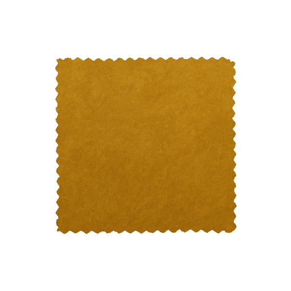 Пуф в цвят горчица WOOOD Sara Low-image-2