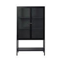 Черна метална витрина 88x132 cm Carmel - Unique Furniture
