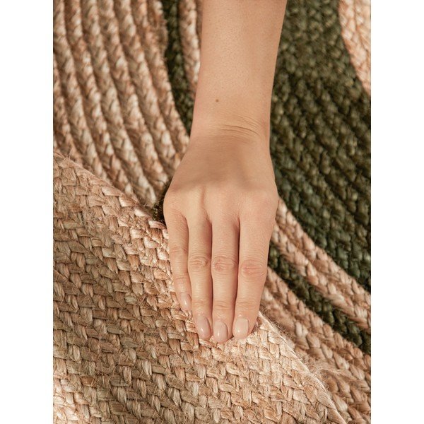 Двустранен/ръчно изработен ютен кръгъл килим в естествен цвят ø 150 cm Basil – Hanse Home-image-3