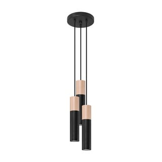 Черна висяща лампа ø 6 cm Paul - Nice Lamps