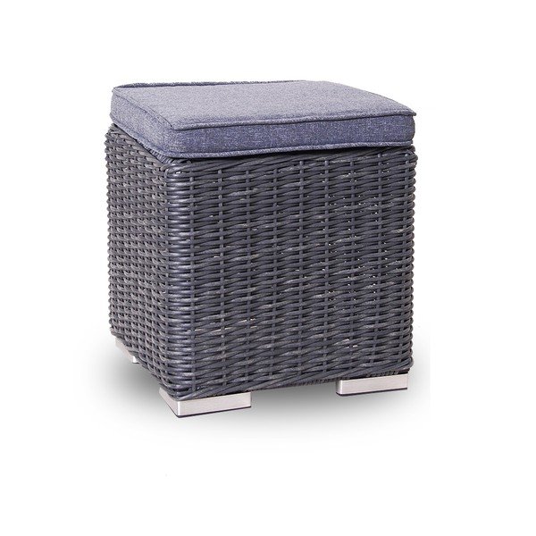 Сив градински холов комплект от изкуствен ратан за 9 души Montreal - Rojaplast-image-2