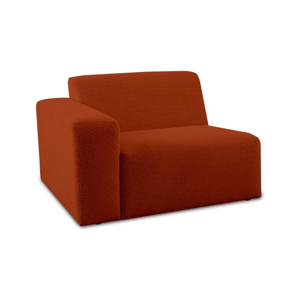 Модулен диван от букле в тухлен цвят (ляв ъгъл) Roxy – Scandic-image-1