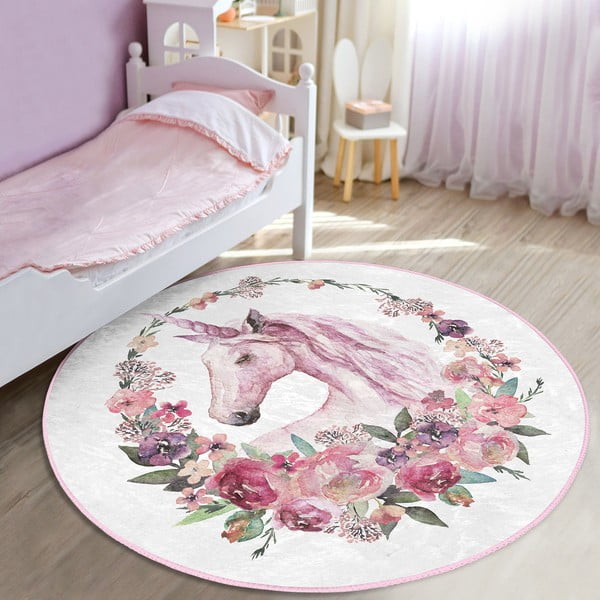 Розов детски килим ø 120 cm Comfort - Mila Home-image-3