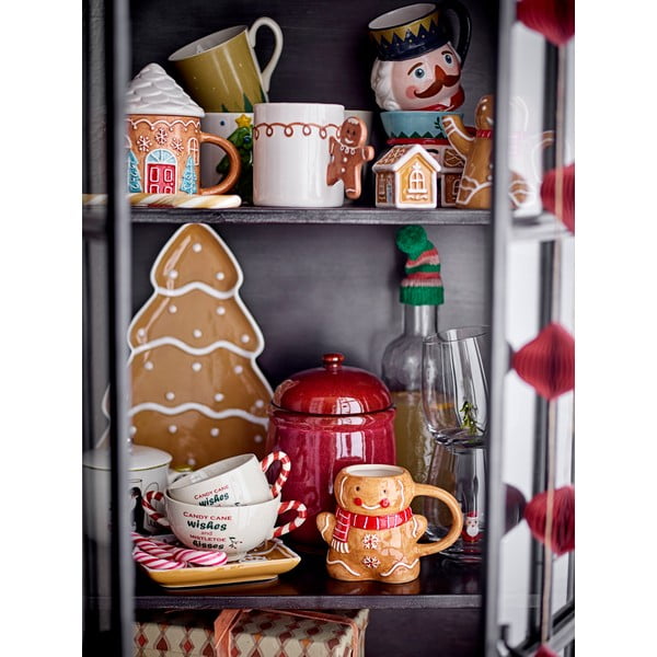 Светлокафява керамична чиния с коледен мотив за сервиране Ginnie – Bloomingville-image-2