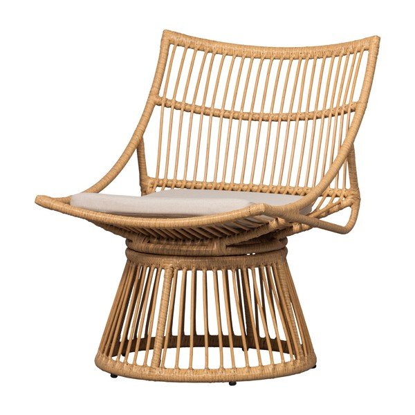 Градински стол от изкуствен ратан в естествен цвят Alatna – WOOOD