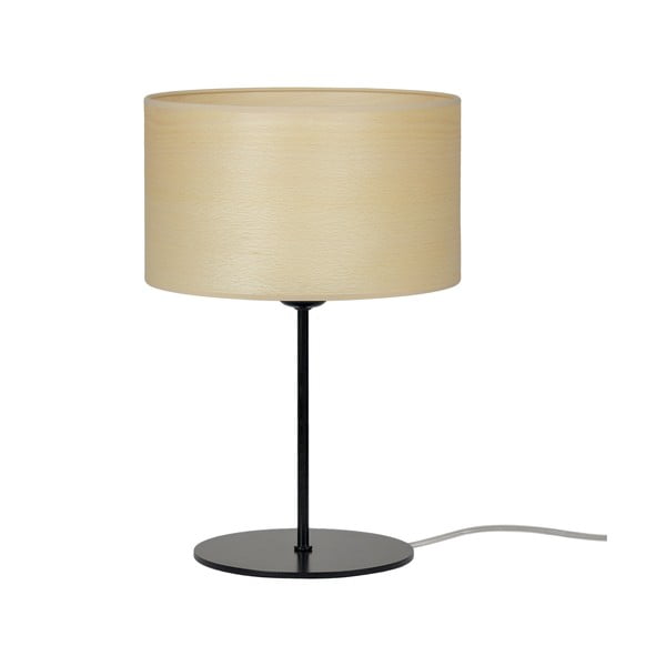 Бежова настолна лампа от естествен фурнир S Light, ⌀ 25 cm Tsuri - Sotto Luce