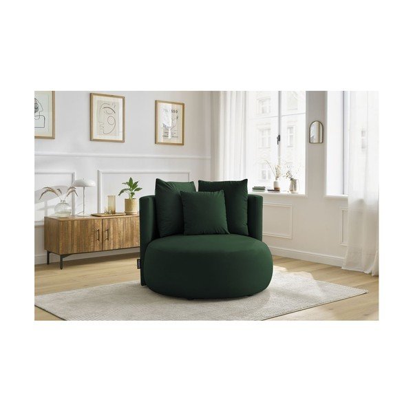 Тъмнозелено кадифено кресло Cesar – Bobochic Paris-image-1