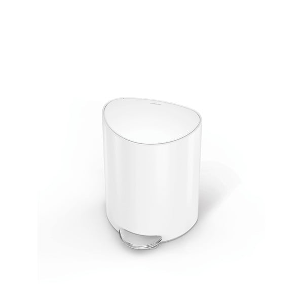 Бяло метално кошче за боклук с педал 6 l – simplehuman-image-3