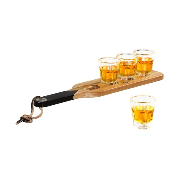 Дървена дъска за сервиране и 4 чаши за шотове Gentlemen's Hardware - Gentlemen's Hardware-image-3