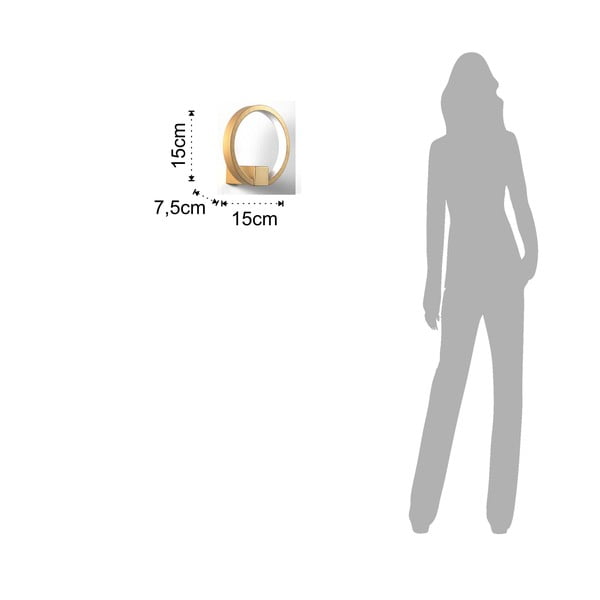 Стенна лампа в златист цвят, ø 15 cm Ring - Tomasucci-image-3