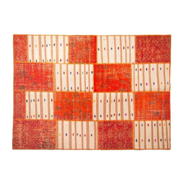 Vlněný koberec Allmode Orange Kilim, 200x140 cm
