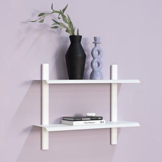 Бял на няколко нива метален стенен рафт 60 cm Hola – Spinder Design