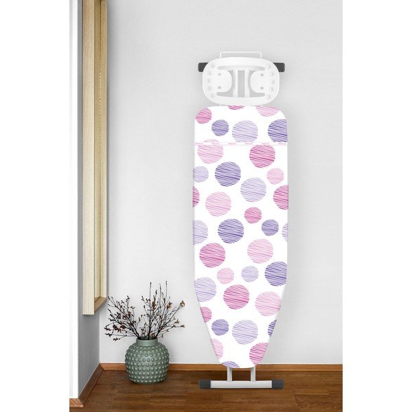 Бяло и лилаво покритие за дъска за гладене Dots S Basic Pro - Wenko-image-1