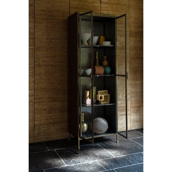 Метална витрина в златист цвят 64x184 cm Gertlush - Dutchbone-image-1