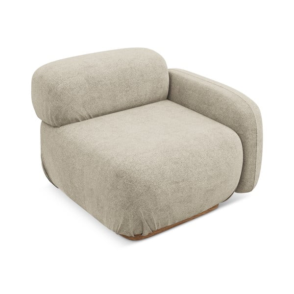 Бежов модул за диван от букле (десен ъгъл) Ailani – Makamii-image-3