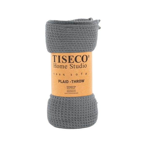 Сива покривка за легло Mini Waffle, 130 x 170 cm - Tiseco Home Studio